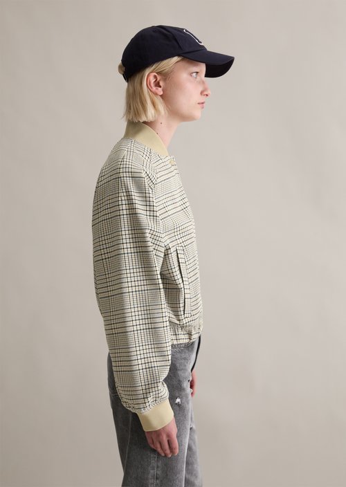 Checked blouson regular — Offwhite