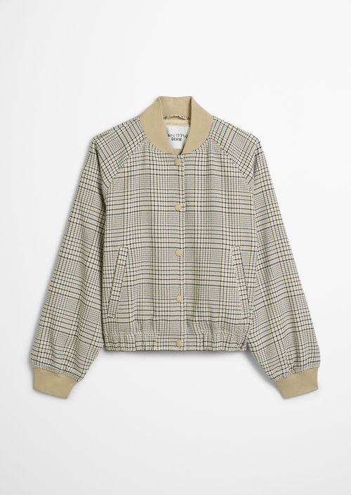 Checked blouson regular — Offwhite