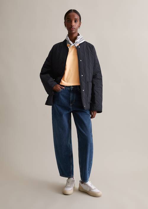 Giacca trapuntata regular Blue Depths in vista frontale