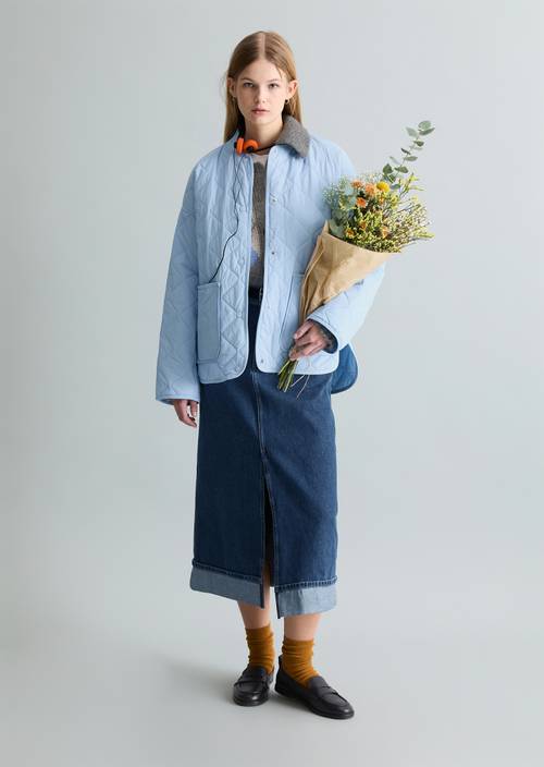 Veste matelassée regular Blue Dusk en vue de face