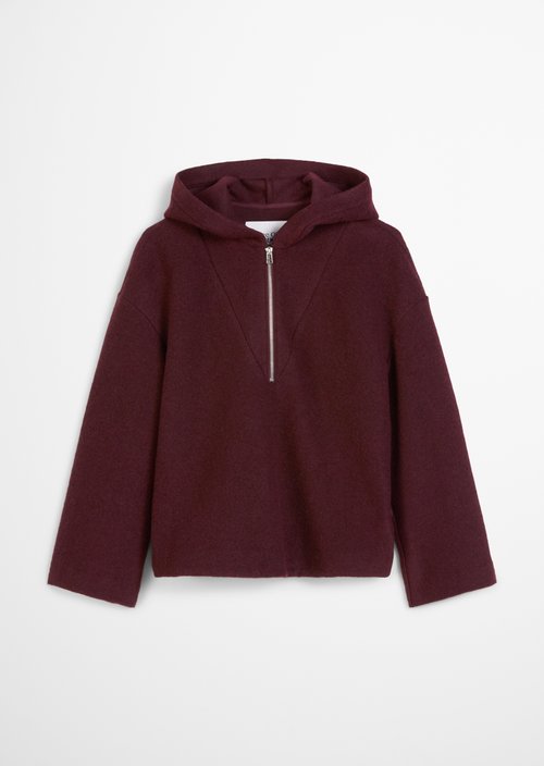 Zip hoodie loose — Dark Maroon