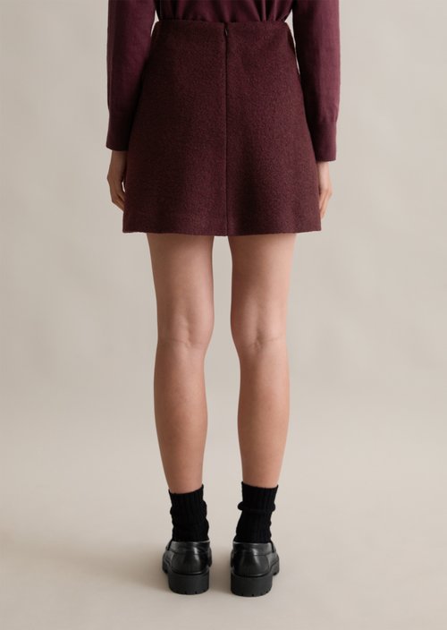 Mini skirt A-shape — Dark Maroon