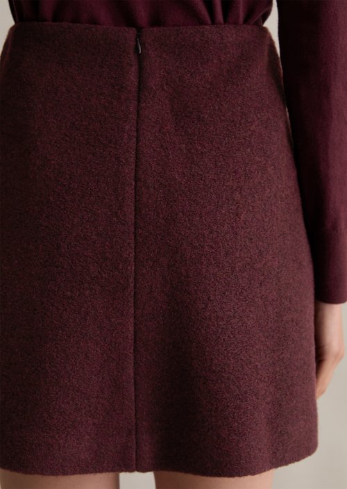 Mini skirt A-shape — Dark Maroon