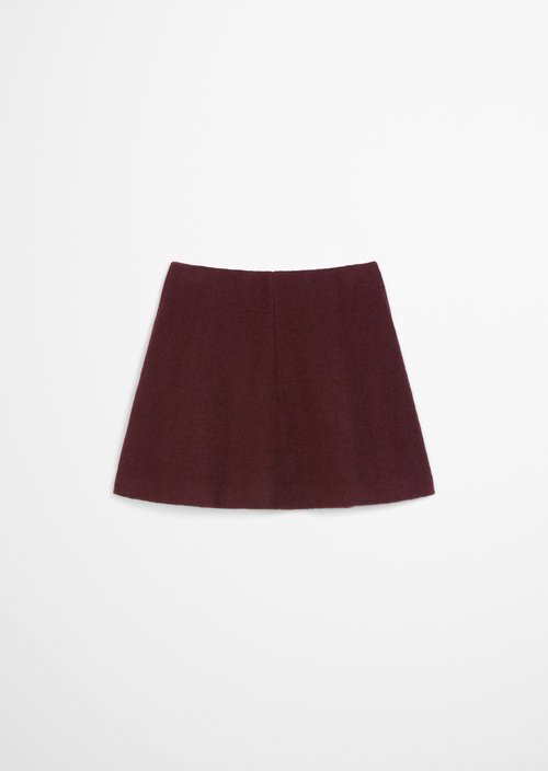 Mini skirt A-shape — Dark Maroon