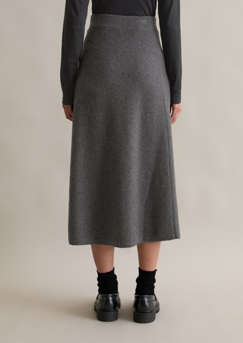Knitted skirt A-Shape — Anthra Melange