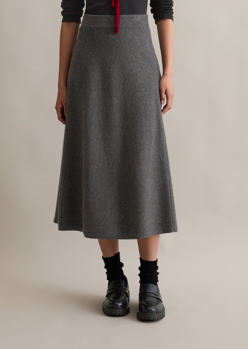 Knitted skirt A-Shape — Anthra Melange