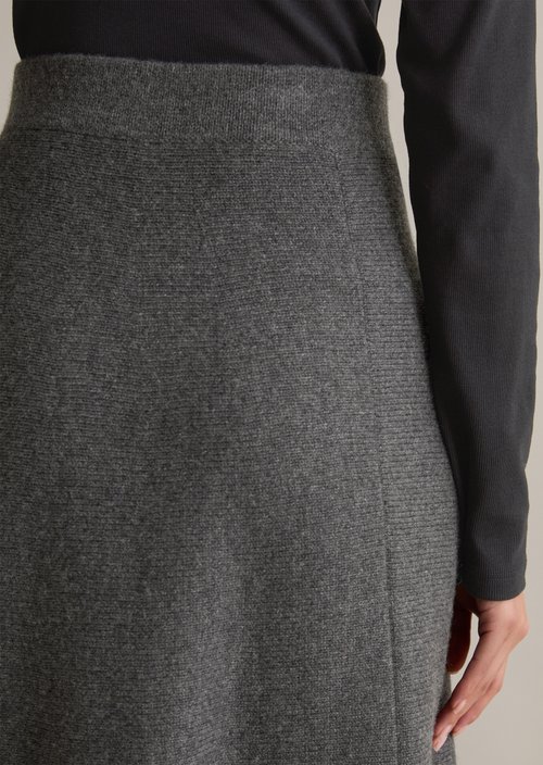 Knitted skirt A-Shape — Anthra Melange