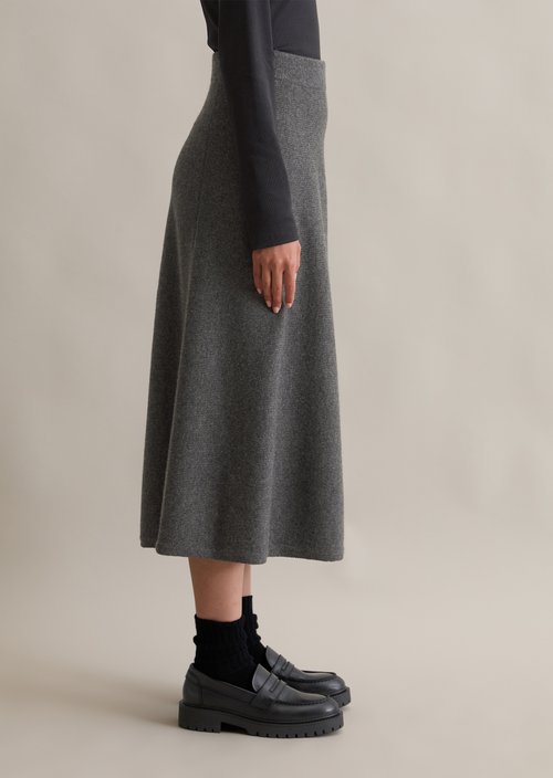 Knitted skirt A-Shape — Anthra Melange