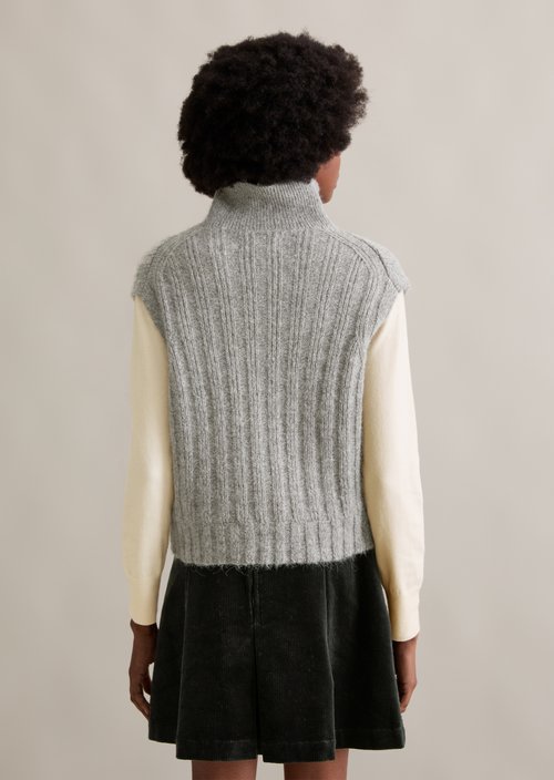 Troyer pullover relaxed — Medium Grey
