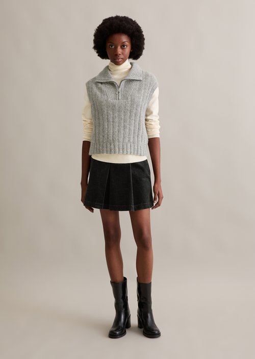 Troyer pullover relaxed — Medium Grey