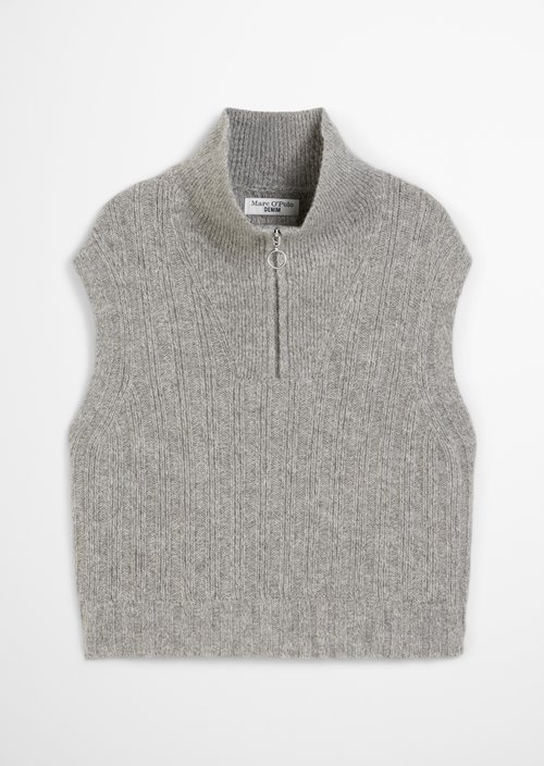 Troyer pullover relaxed — Medium Grey