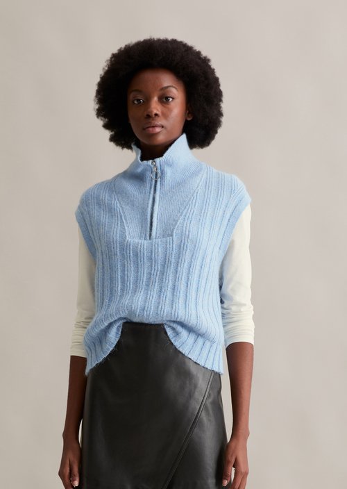 Troyer pullover relaxed — Medium Blue