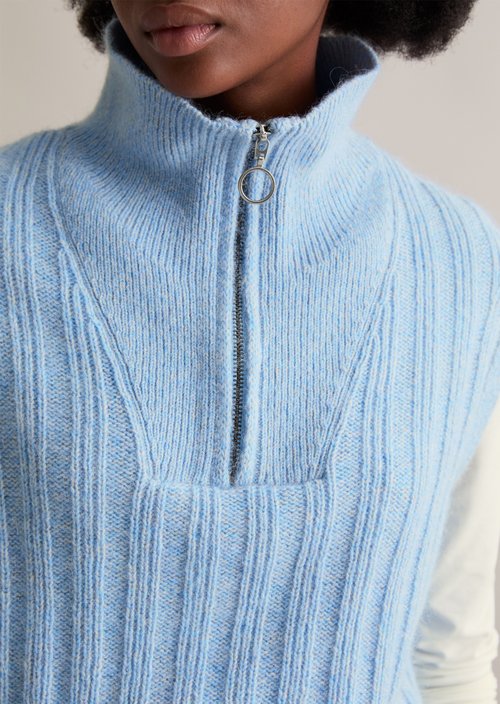Troyer pullover relaxed — Medium Blue