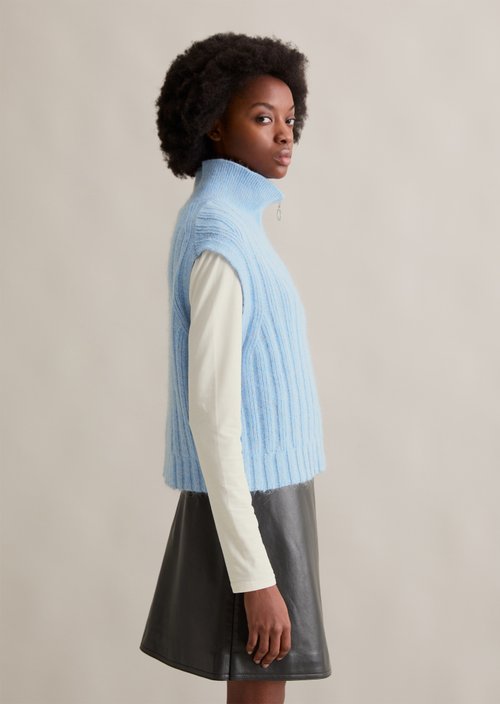 Troyer pullover relaxed — Medium Blue