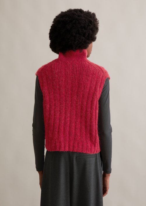 Troyer pullover relaxed — Medium Red