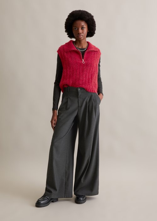 Troyer pullover relaxed — Medium Red