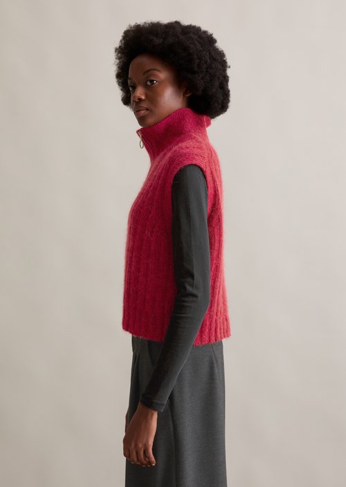 Troyer pullover relaxed — Medium Red