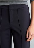 Jersey pants slim made from compact interlock quality - blue