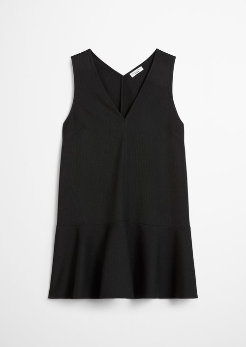 Pinstripe dress regular — Black