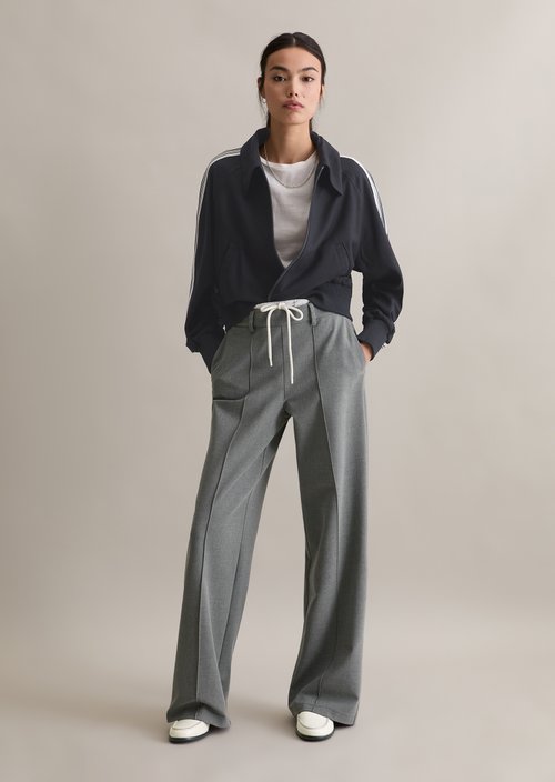 Two-in-one loose pants — Asphalt Melange