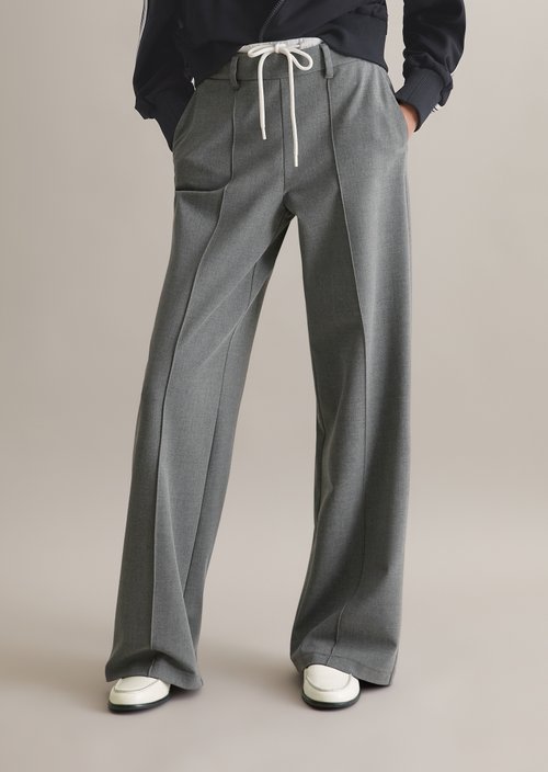 Two-in-one loose pants — Asphalt Melange
