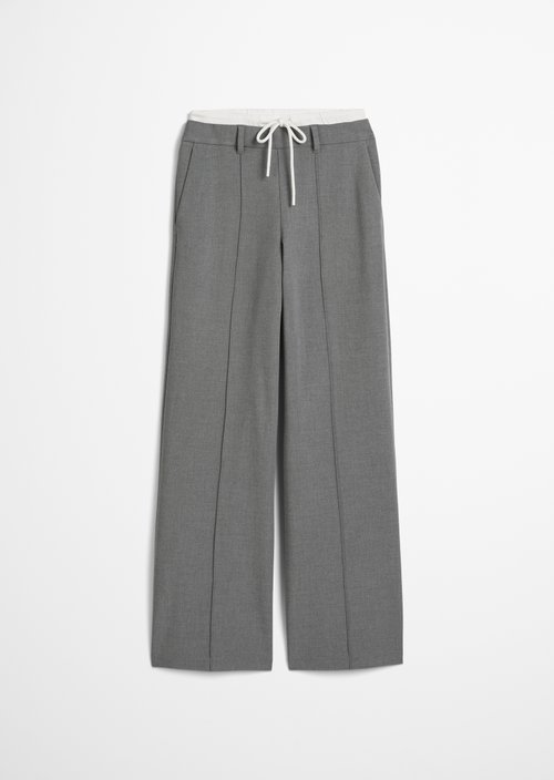 Two-in-one loose pants — Asphalt Melange