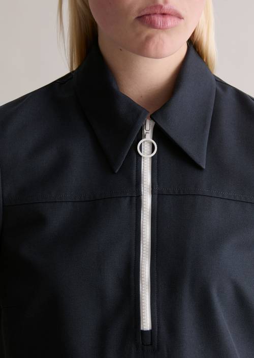 Relaxed short dress Blue Depths in detail view