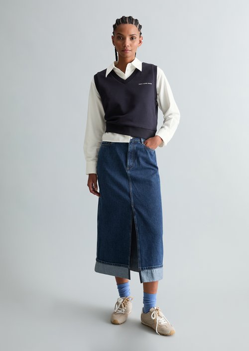 Sweat V-neck sweater regular — Blue Depths
