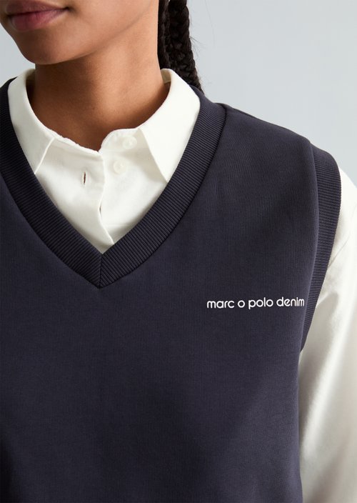 Sweat V-neck sweater regular — Blue Depths