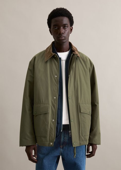 Marc O'Polo Barnjacket regular, Heren, groen, S, 60% Katoen, 40% Polyamide