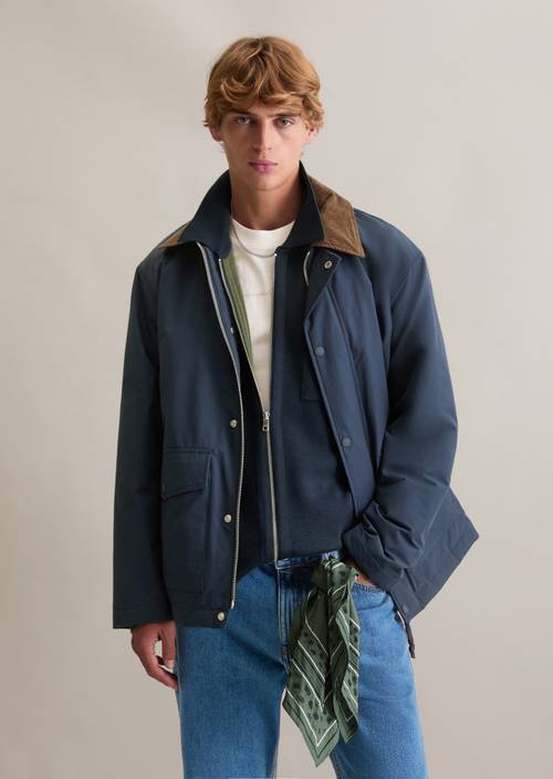 Barnjacket regular Navy Teal in Frontalansicht