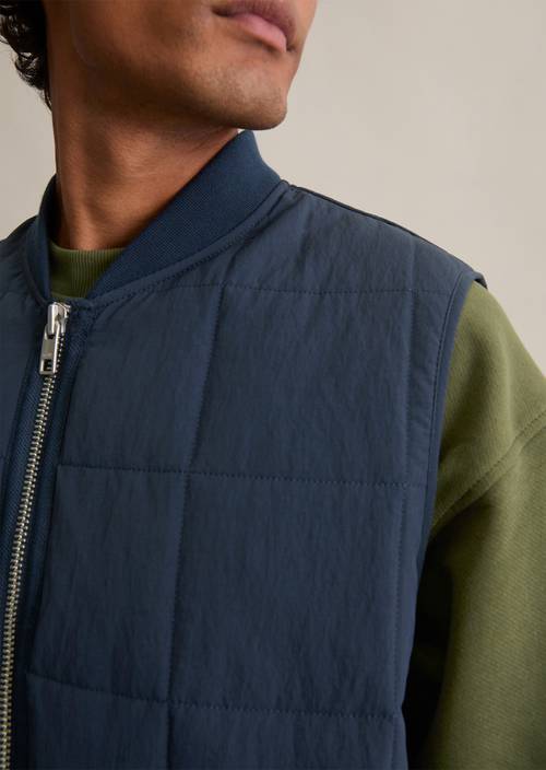 Outdoor-Weste regular Navy Teal in Detailansicht