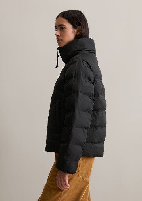 Regular puffer jacket — Black