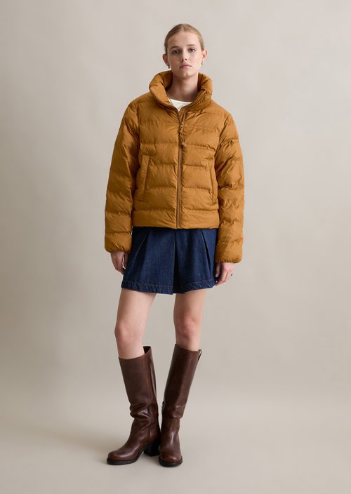Regular puffer jacket — True Brown