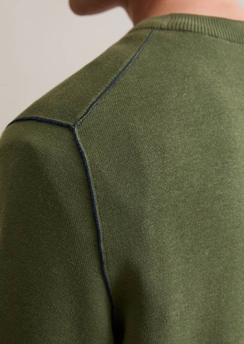 Pull-over regular Dark Moss en vue détaillée