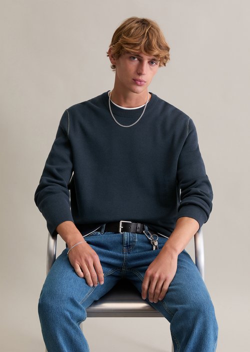 Sweater regular — Navy Teal