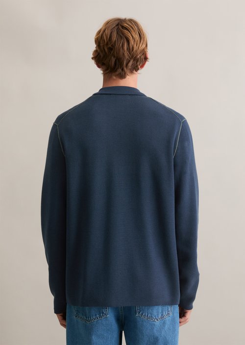 Loose cardigan — Navy Teal