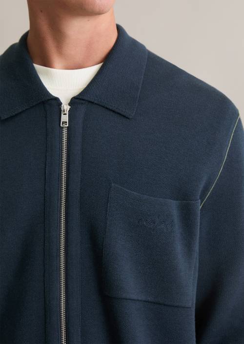 Veste en tricot loose Navy Teal en vue détaillée