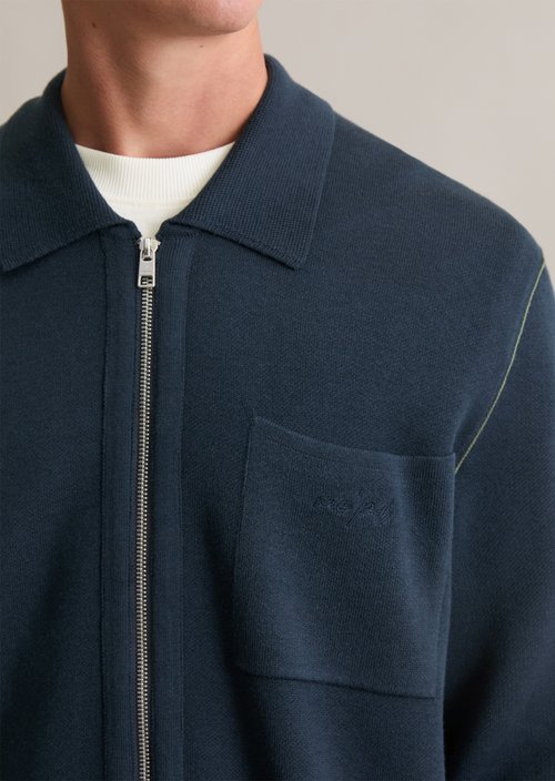 Loose cardigan — Navy Teal