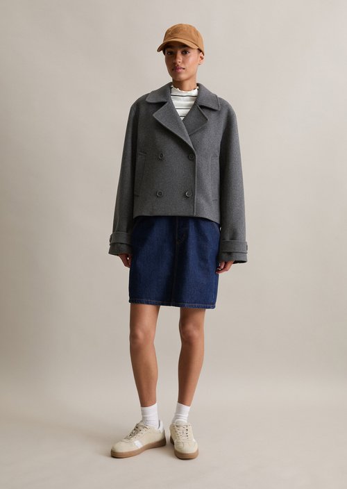 Caban jacket relaxed — Anthra Melange