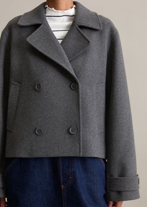 Caban jacket relaxed — Anthra Melange