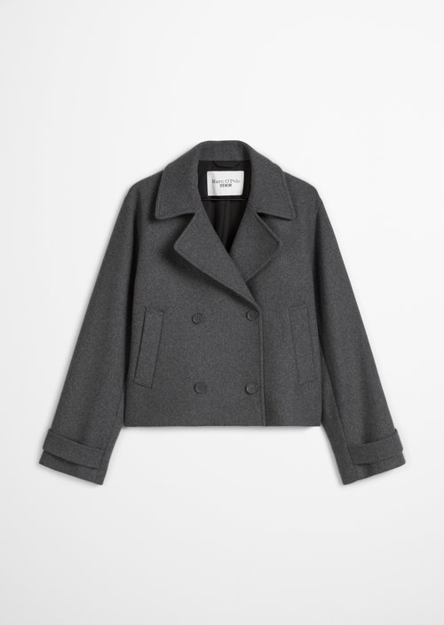 Caban jacket relaxed — Anthra Melange