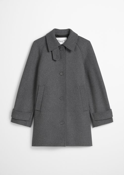 Relaxed short coat — Anthra Melange