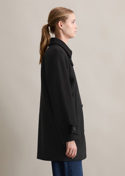 Relaxed short coat — Black