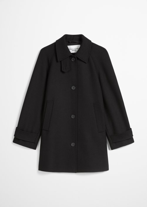 Relaxed short coat — Black