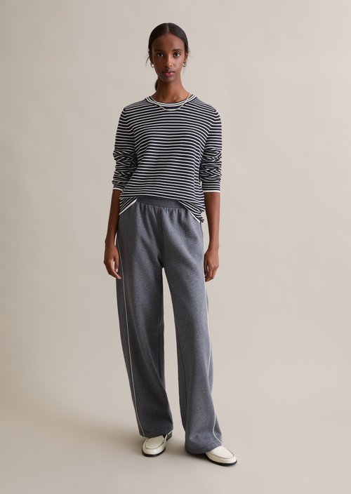 Regular striped sweater — Dark Blue