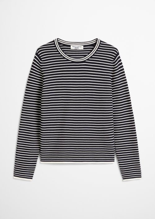 Regular striped sweater — Dark Blue
