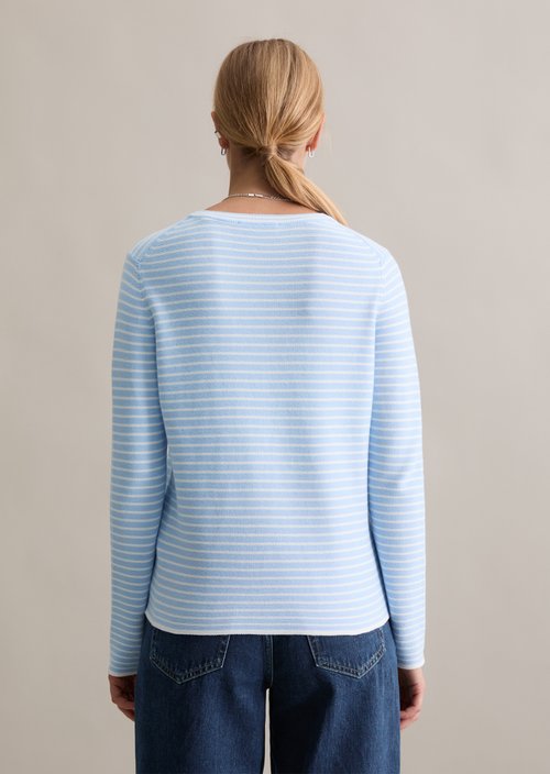 Regular striped sweater — Light Blue