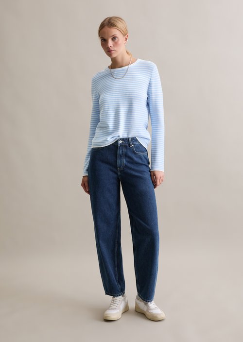 Regular striped sweater — Light Blue