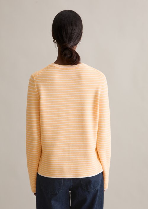 Regular striped sweater — Light Orange